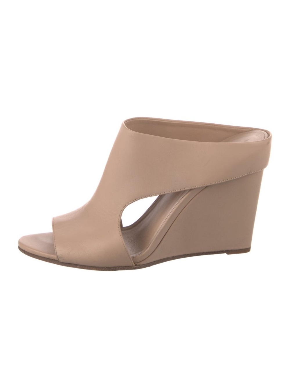 Vince Taupe Open-Toe Wedge Mule